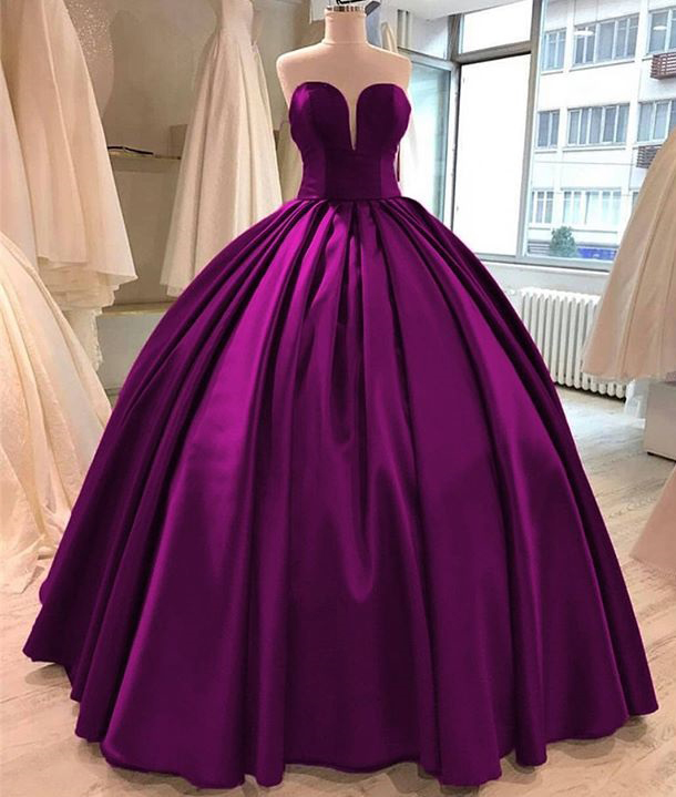 Elegant Ball Gown Purple Prom Dresses,long Formal Dresses,princess Corset  Prom Dress