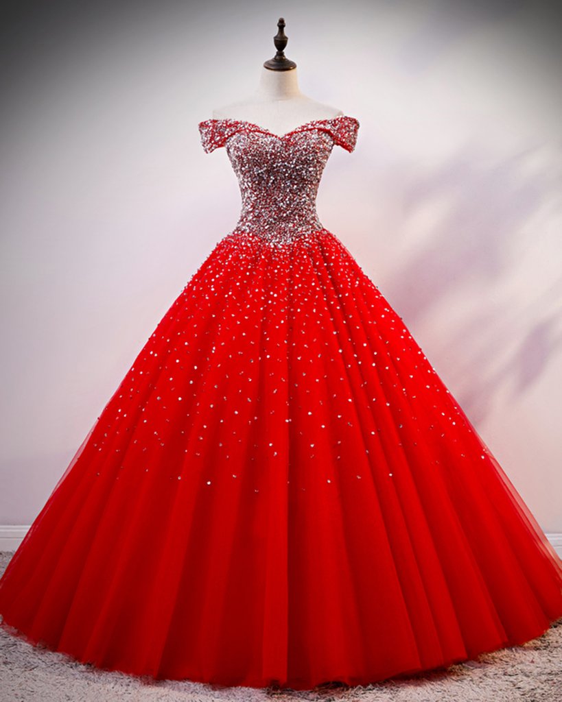 Red and silver prom hotsell