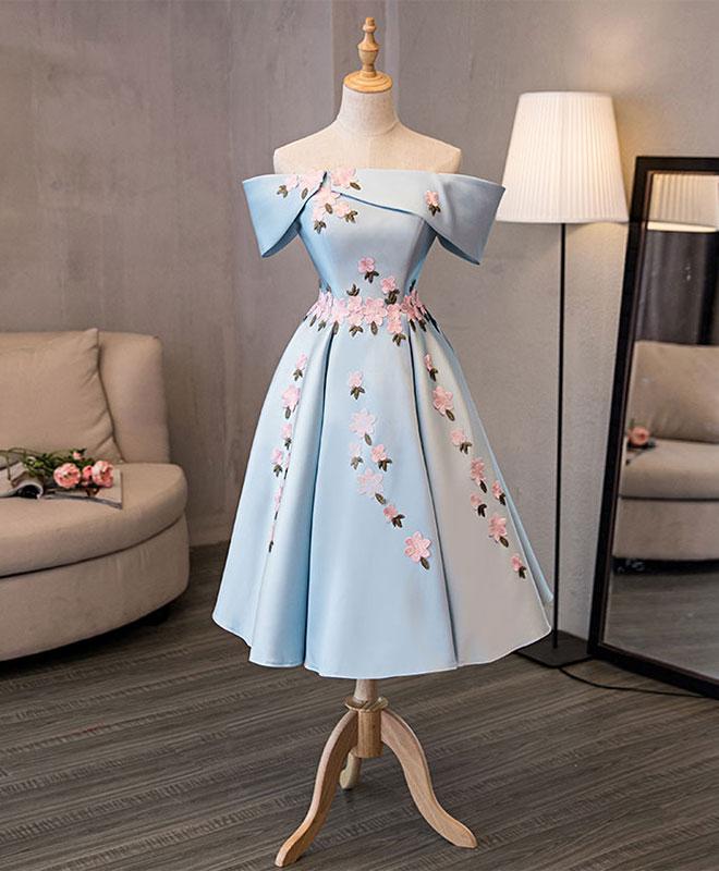 Blue Cute Short Prom Dress,blue Homecoming Dress