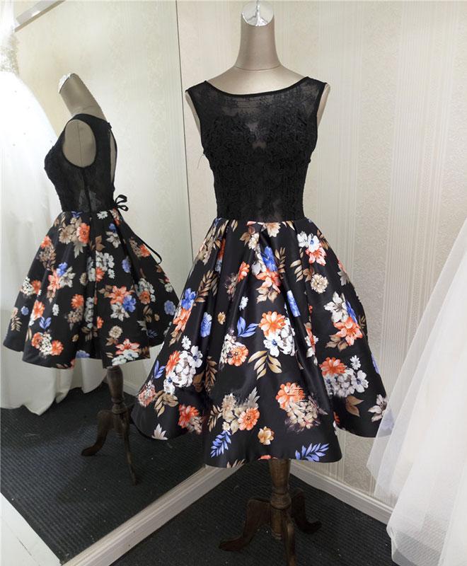 Stylish Lace Floral Pattern A Line Short Prom Dress,homecoming Dresses on  Luulla