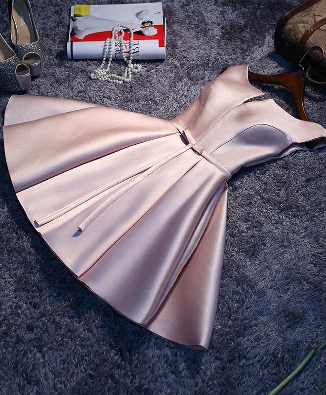 Simple Pink A-line Prom Dress,Pink Graduation Dress Y7072 main image 1