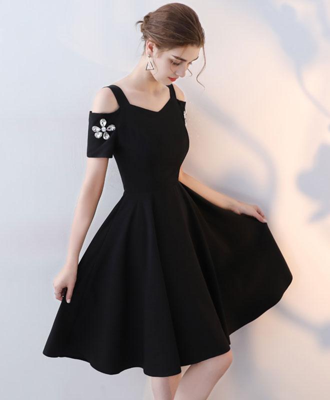 black mini prom dresses