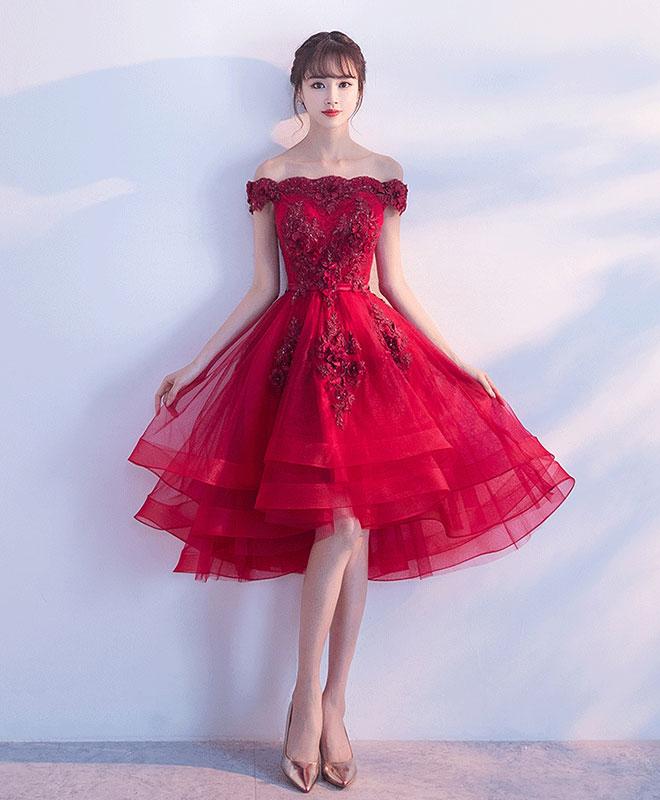 red cute dresses Cute Red Sweetheart Lace Backless Tight Homecoming Dress Party Dress US12 / Red