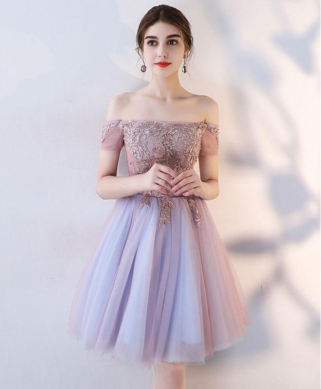 Off the shoulder short prom dress shop