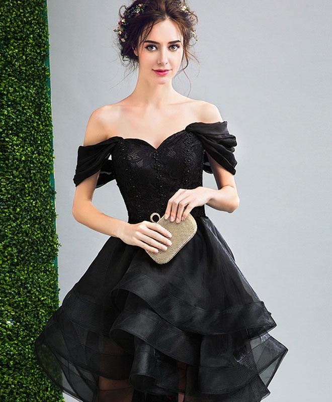 Black High Low Prom Dress,black Evening Dress on Luulla