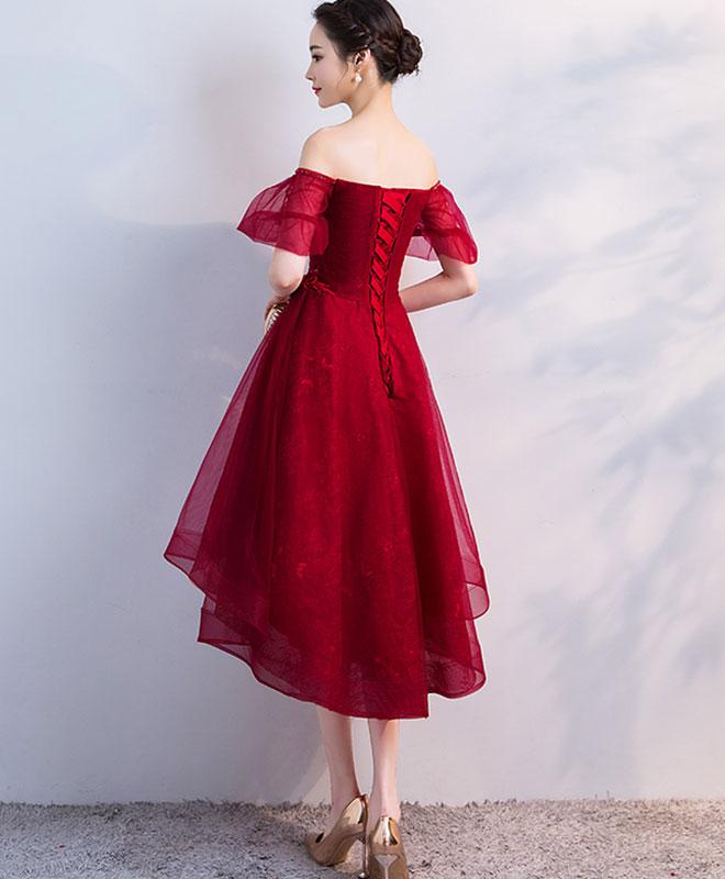 Hoco Dress Ball Gown Red Short Prom Dresses 2018 Burgundy Tulle Short Prom  Dress,homecoming Dress On Luulla
