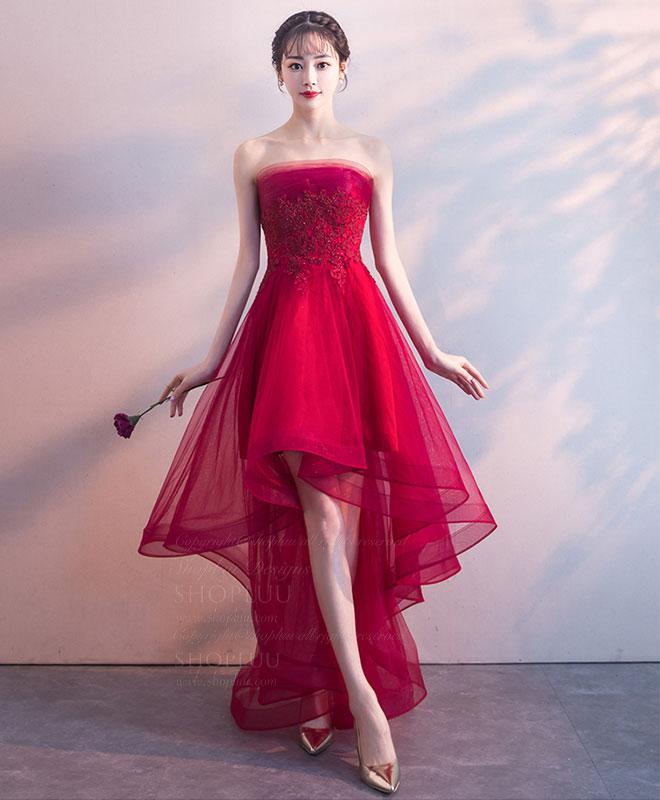 Cute Burgundy Tulle Short Prom Dress,burgundy Tulle Homecoming Dress