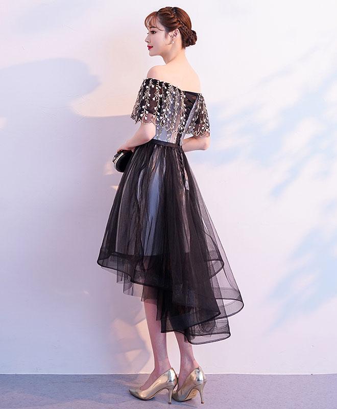 Short Dress Tight High Low Homecoming Dresses Navy Blue Black Tulle Lace  Short Prom Dress,black Tulle Homecoming Dress On Luulla