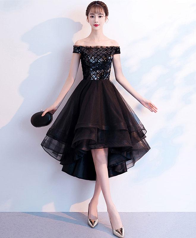 Black Tulle Short Prom Dress,black Tulle Evening Dress
