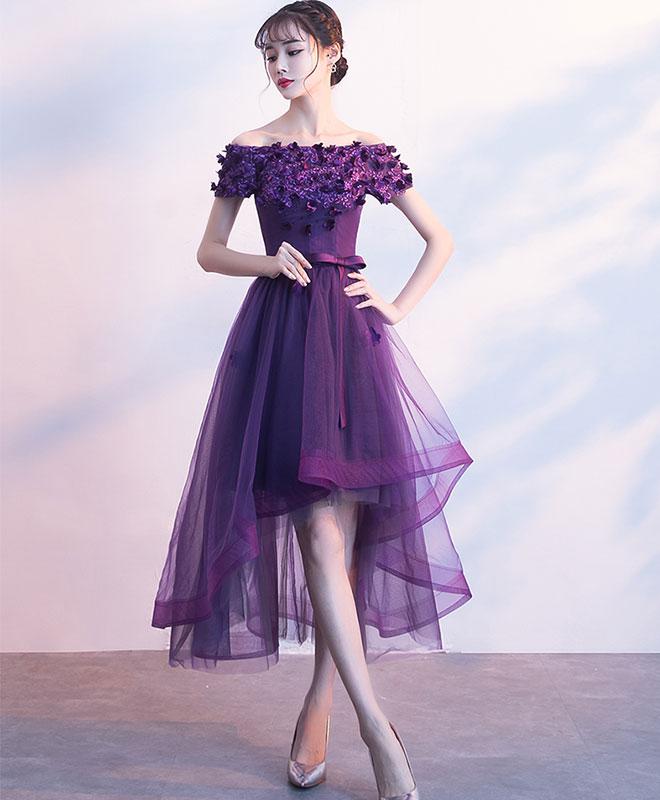 Purple short dress shop