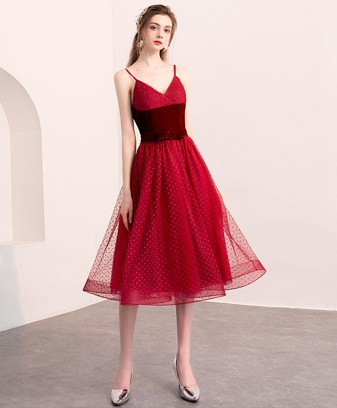 Cute Burgundy Tulle Short Prom Dress,burgundy Homecoming Dress