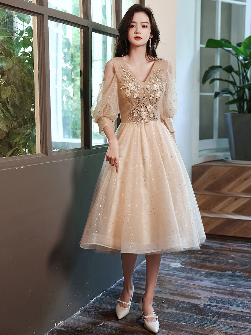 beige colour wedding dress Boho tulle wedding dress 8 US / Pale Blue / Ash Blue / Cold beige main image 0