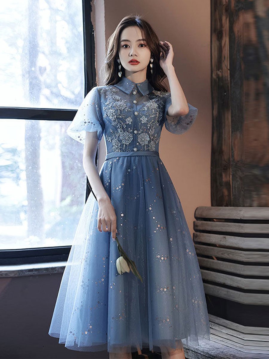 blue tulle homecoming dress Charming Blue Off The Shoulder A Line Tulle Short Homecoming Dresses