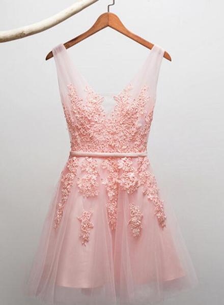 Cute Tulle And Lace Applique Homecoming Dresses, Lovely Party Dress, Cute Formal Dress