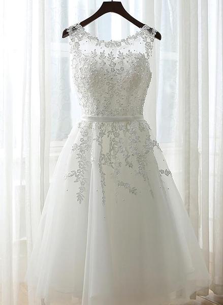 white christmas dresses Ace One-Shoulder White Graduation Dress main image 1