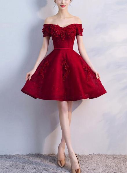 Wine red homecoming dresses online
