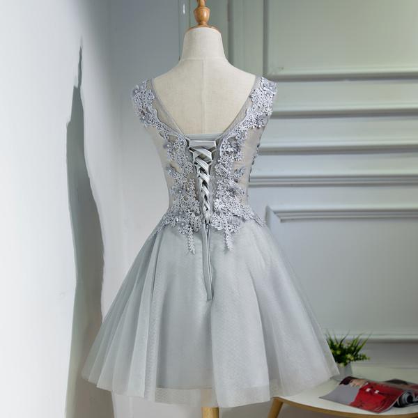 SKYE JACQUARD TULLE DRESS - GREY main image 1