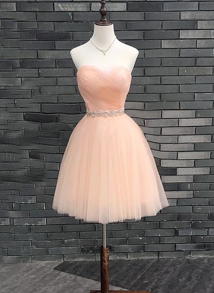strapless open back dress Keira Faux Pearl Strappy Open-Back Mini Dress main image 1