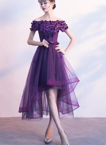 Dark purple homecoming dress sales