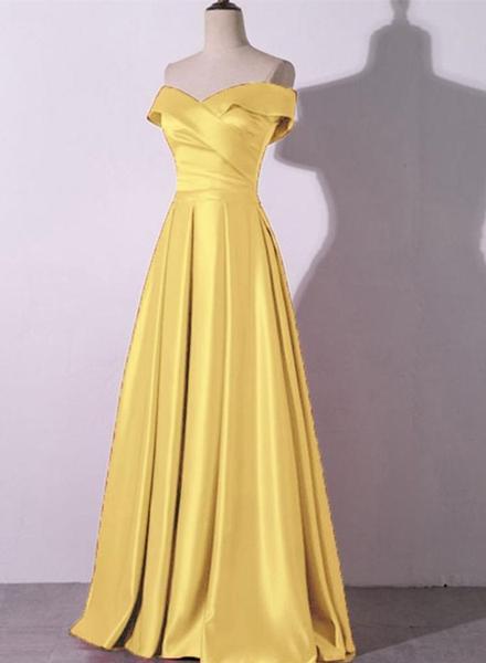 Beautiful Satin Long Party Dress , A-line Prom Dress