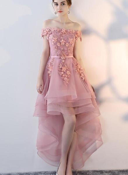 open lace back dress Sheer Corset Ruffled Tiered Glitter Tulle Prom Dress Lilac / Large main image 1
