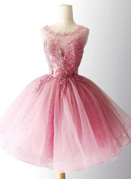 light pink formal dresses knee length Pearl Pink Off Shoulder Knee Length Party/Homecoming Dress with Ruffle PD044 Custom Size / As Picture