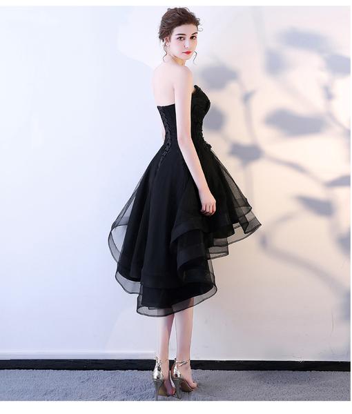 Black Tulle Layered Homecoming Dress Black Graduation Dress Y2297 main image 1
