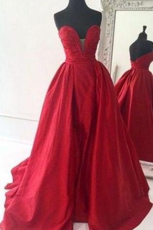 Gorgeous Red Sweetheart Ball Gown Prom Formal Dress Australia,satin Evening Dresses, Formal Dresses,elegant Long Evening Dresses,formal Gowns
