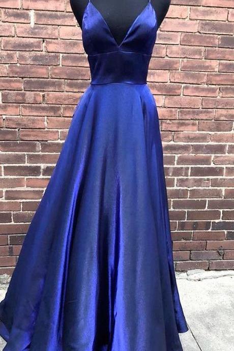 Royal Blue Prom Dresses 2019,a Line Evening Party Dress