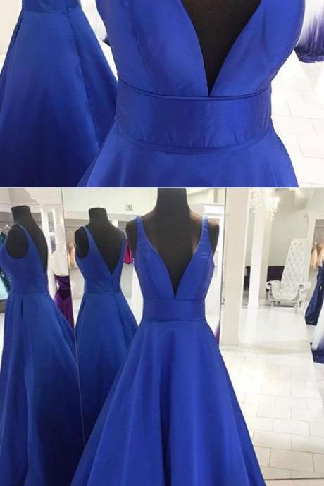 Blue Prom Dress, Long Evening Dress,elegant Formal Dress