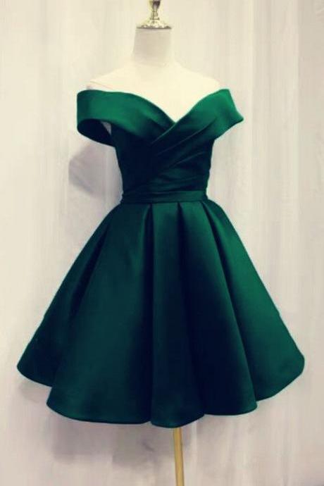 Short Emerald Green Homecoming Dresses For Prom Party,semi Formal Dress
