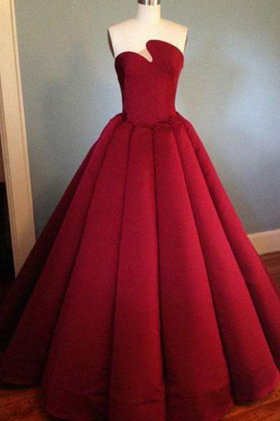 Elegant A Line Red Prom Dresses Long Ball Gown Evening Party Dresses