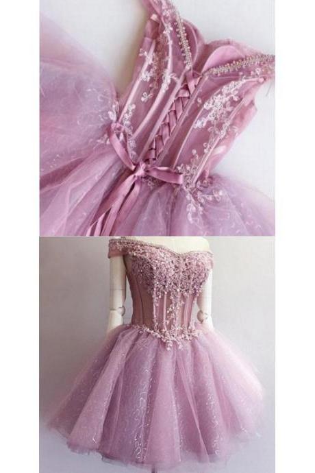 Cute Homecoming Dresses, Homecoming Dresses Lace, Homecoming Dresses Unique, Homecoming Dresses Pink