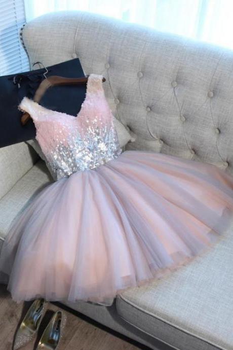 Pink Homecoming Dress, Homecoming Dress 2019, Backless Homecoming Dress, Cute Homecoming Dress