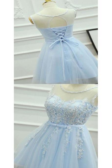 Light Blue Homecoming Dresses, Homecoming Dresses Blue, Homecoming Dresses A-line