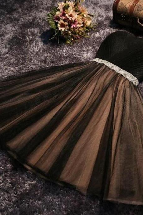 Black Homecoming Dress,crystal Belt A-line Homecoming Dress