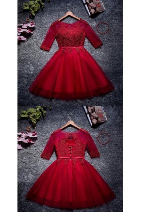 A-line Homecoming Dress, Red Homecoming Dress