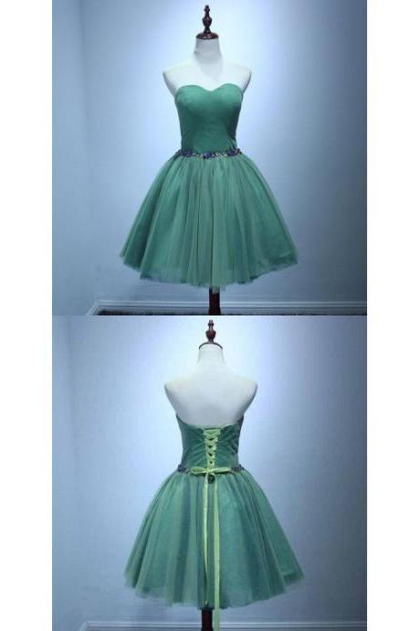 Homecoming Dresses Lace, Homecoming Dresses A-line, Homecoming Dresses Green