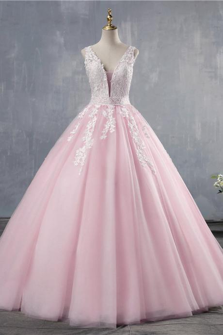 Pink Tulle Sweet Dusty Prom Dresses Long Strapstulle Evening Gown Formal Dress