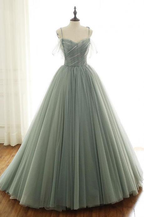 Brand Light Green Sweetheart Neck Long Senior Prom Dress, Formal Dress