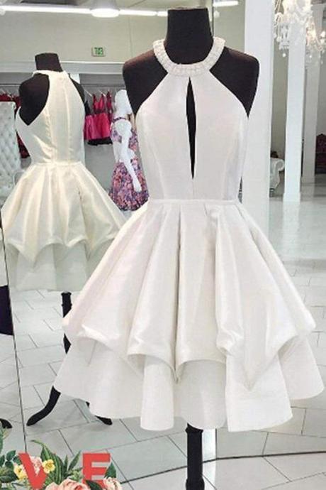Ivory Elegant Short Simple Homecoming Dresses Cute Dresses
