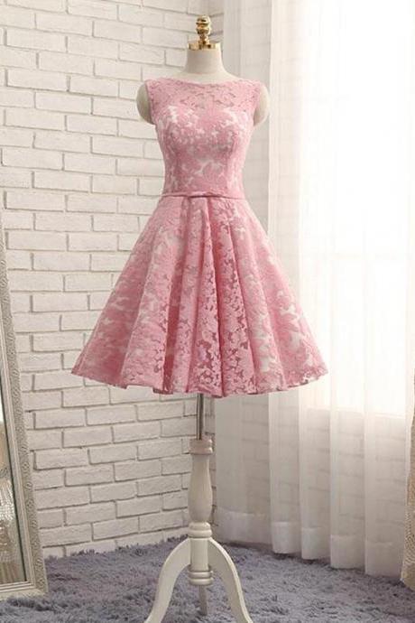 High Quality A Line Lace Short Prom Dress,homecoming Dress