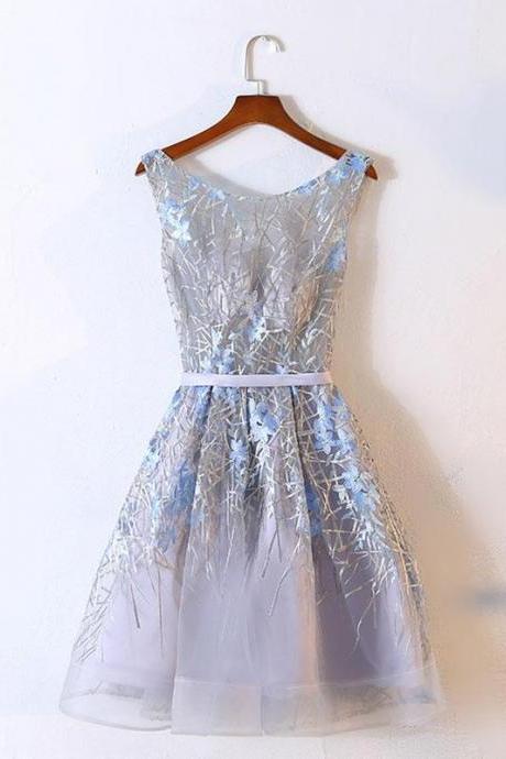 Cute A Line Lace Short Prom Dress,homecoming Dress