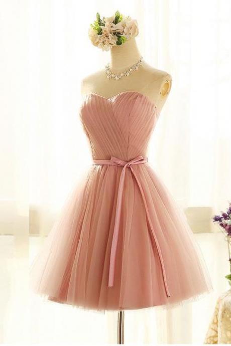 Cute Sweetheart Neck Tulle Short Prom Dress,bridesmaid Dress