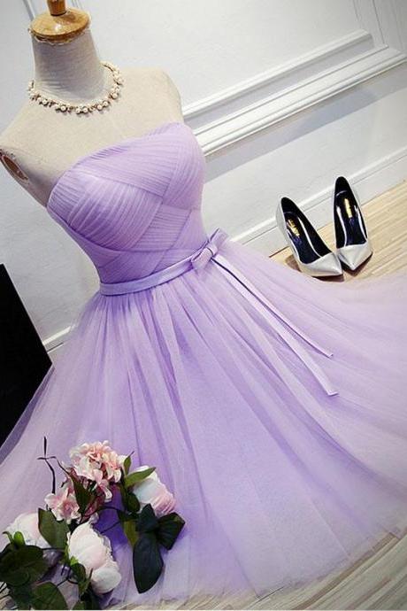 Cute A Line Tulle Short Prom Dress,bridesmaid Dresses