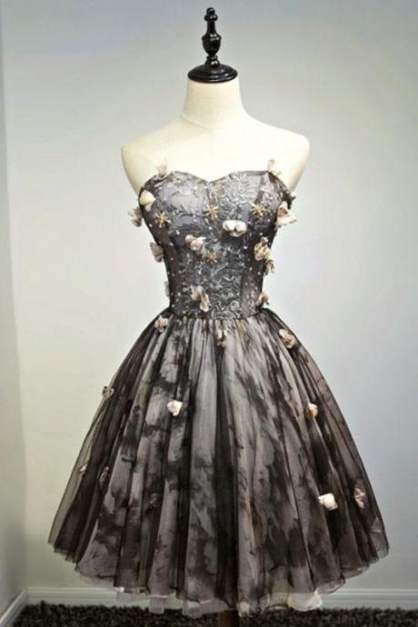 Burgundy Homecoming Dresses Long Sleeve Lace Short Prom Dress