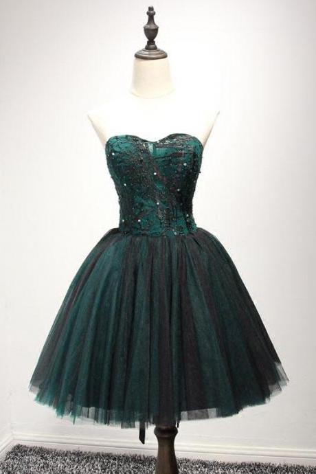 Stylish Tulle Lace Short A Line Prom Dress,formal Dress