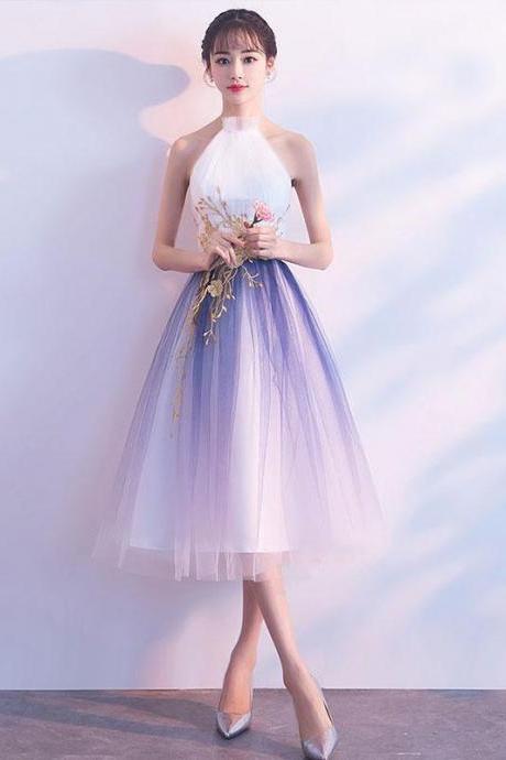 Cute Tulle Lace Applique Short Prom Dress,tulle Evening Dress
