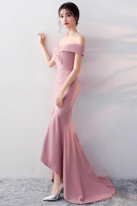 Simple V Neck Long Prom Dress,mermaid Evening Dress
