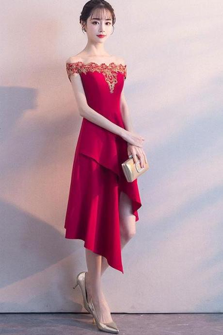 Burgundy Lace Short Prom Dress,burgundy Homecoming Dress